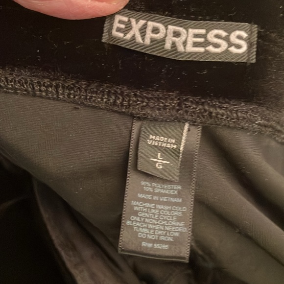 Black velvet pants by Express. L - Picture 2 of 2
